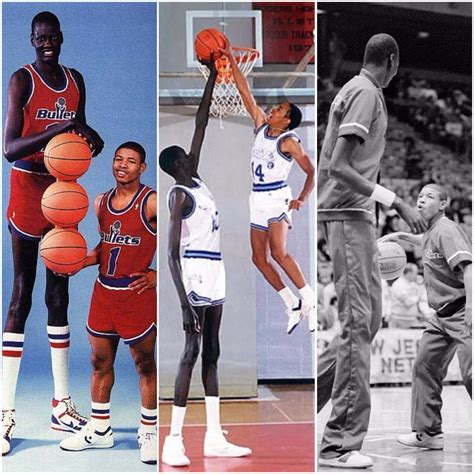 60 m) Bogues played point guard for four teams during his 14-season career in the National Basketball Web. . Muggsy bogues next to manute bol